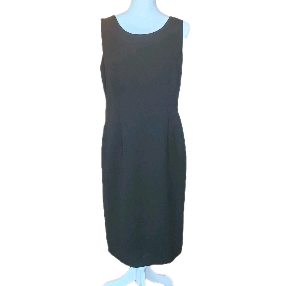 Jones Studio Sheath Dress Womens 8 Black Lined Classic Capsule Career Office